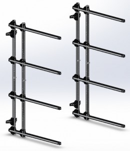 Dynamic Wall Rack 4 Bay Canoes, Kayaks, SUP Boards
