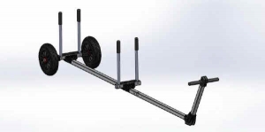 Dynamic Laser Sailboat Launching Dolly. Select STANDARD Wheels for Firm Ground - Select LARGE Wheels for Sand.