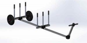 Dynamic Laser Sailboat Launching Dolly. Select STANDARD Wheels for Firm Ground - Select LARGE Wheels for Sand.