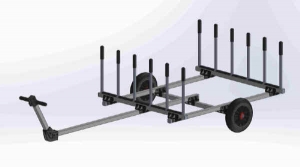 Dynamic Laser Sailboat Launching Dolly. Select STANDARD Wheels for Firm Ground - Select LARGE Wheels for Sand.