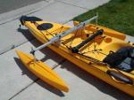 Kayak Stabilizer with Hydrodynamic Floats