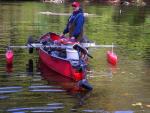 Canoe Stabilizer with Hydrodynamic Floats