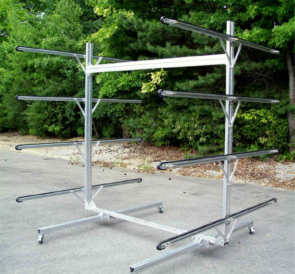 Trailex 8 Bay Double Sided Rack for Canoes, Kayaks, SUP Boards